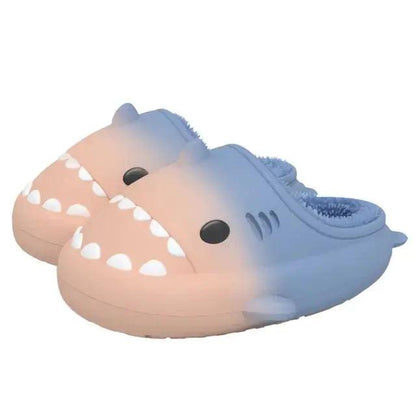 Winter Warm Shark Plush Slippers