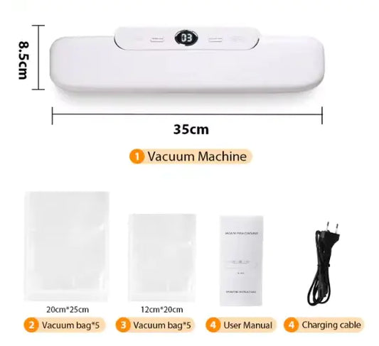 Food Vacuum Sealer – Powerful, Compact Machine for Freshness and Easy Food Storage