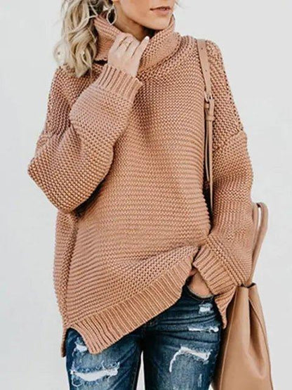 Warm Knitted Turtleneck Sweater Women