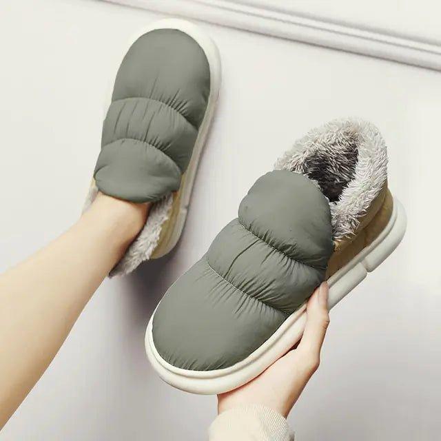 Waterproof Plush Slip - on Shoes