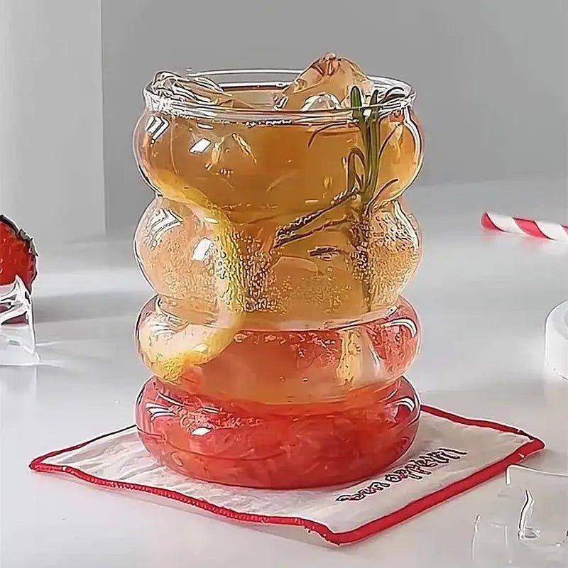 Wave - shaped Glass Cup Set