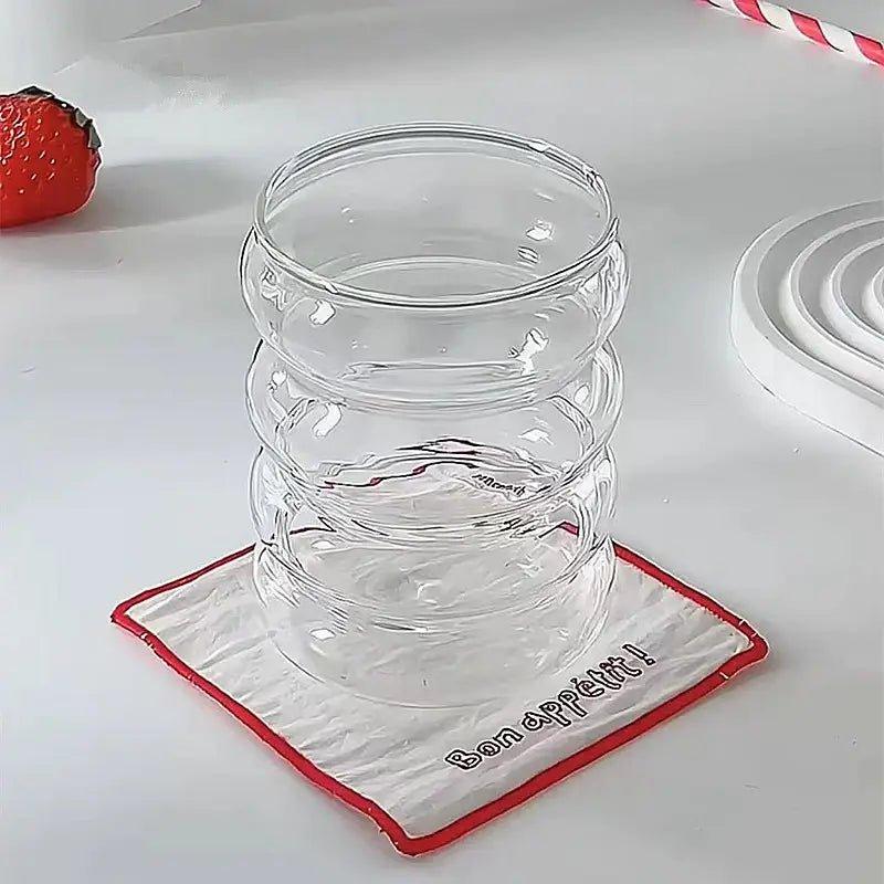 Wave - shaped Glass Cup Set