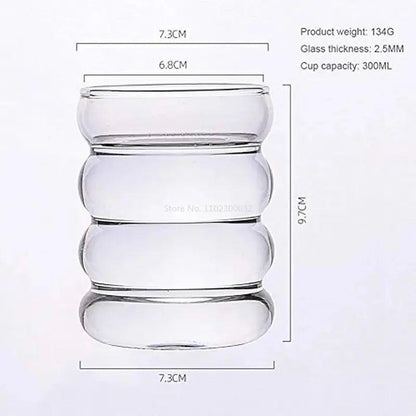 Wave - shaped Glass Cup Set