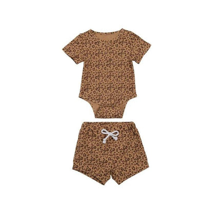 Winter Infant 0 - 4Y 2PCS Leopard Pullover Top + Long Pants Set