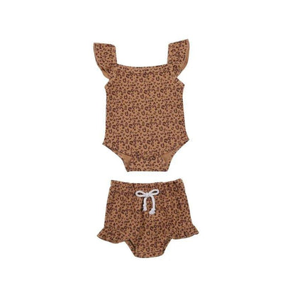 Winter Infant 0 - 4Y 2PCS Leopard Pullover Top + Long Pants Set