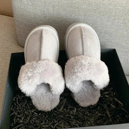 Winter Plush Sandals Luxury Slip