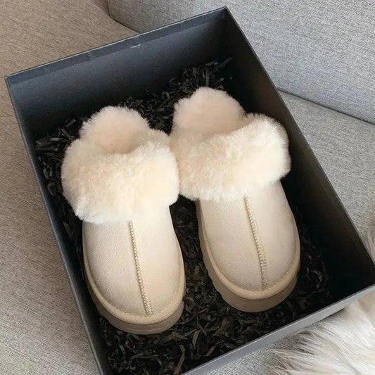 Winter Plush Sandals Luxury Slip