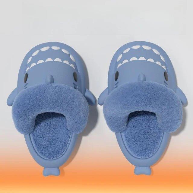 Winter Plush Shark Slippers Men