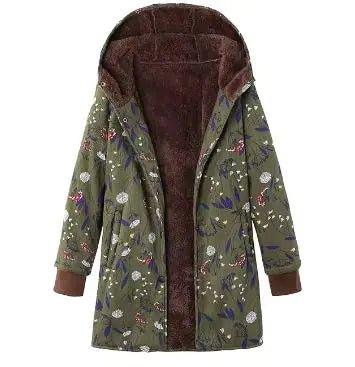 Winter Retro Hooded Cashmere Jacket for Women