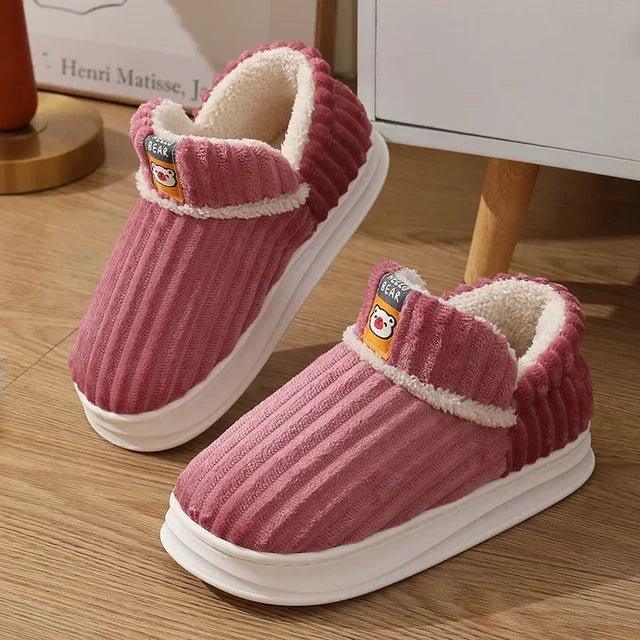 Winter Slippers Warm Plush Slip - On