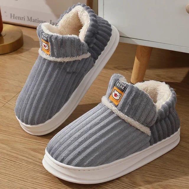 Winter Slippers Warm Plush Slip - On