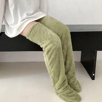 Winter Thigh High Socks Women