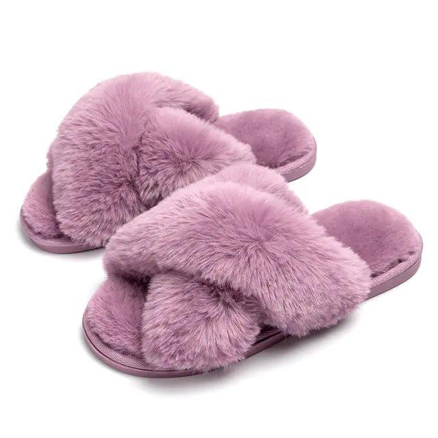 Winter Women's Home Indoor Fuzzy Slippers