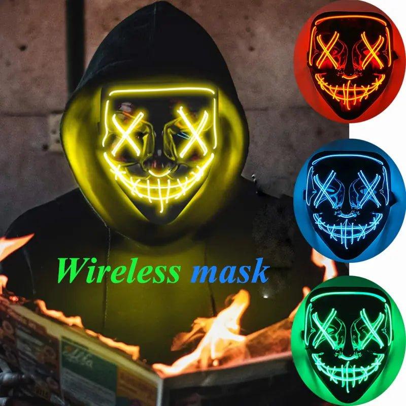 Wireless Halloween LED Purge Mask