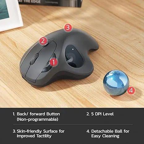 Wireless Trackball Ergonomic Mouse