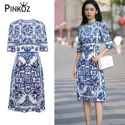 Women Designer Summer Midi Dress