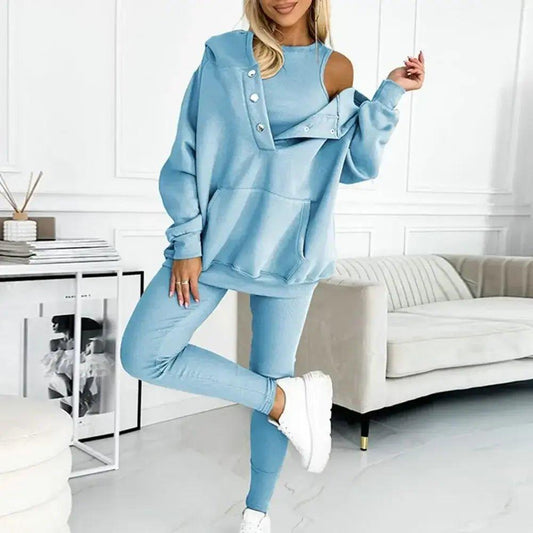 Women Hooded Suit Long - sleeve