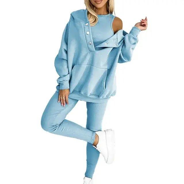 Women Hooded Suit Long - sleeve