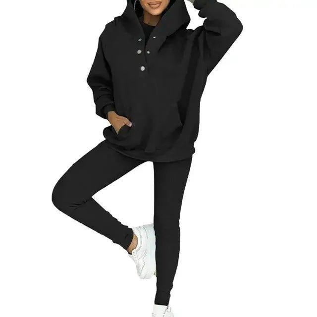 Women Hooded Suit Long - sleeve