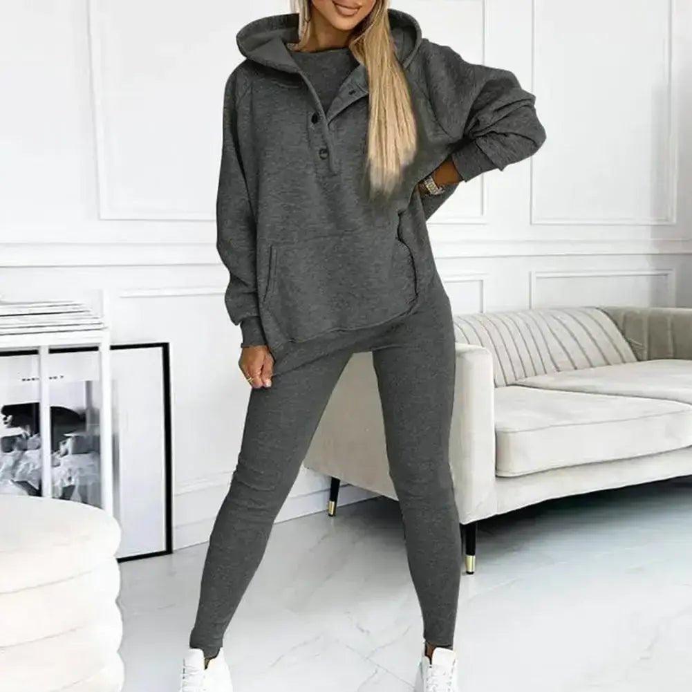 Women Hooded Suit Long - sleeve