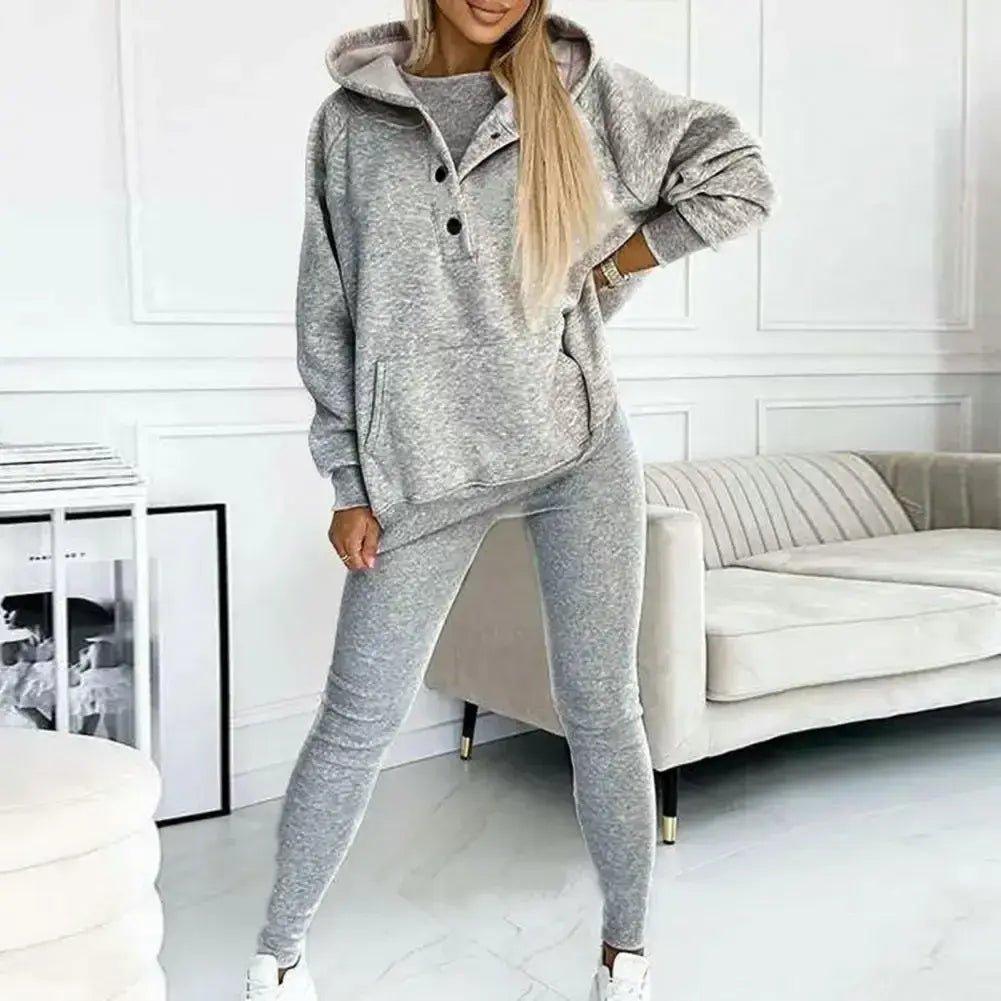 Women Hooded Suit Long - sleeve