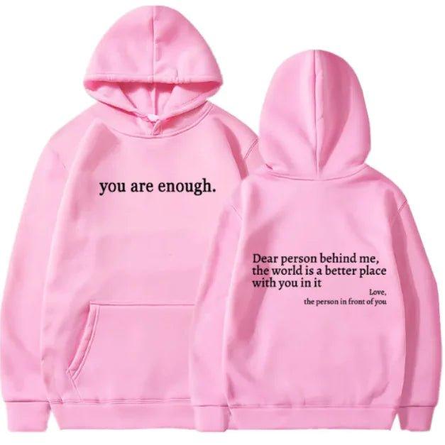 Women's Brushed Hoody Plain Letters