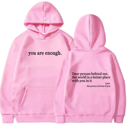 Women's Brushed Hoody Plain Letters