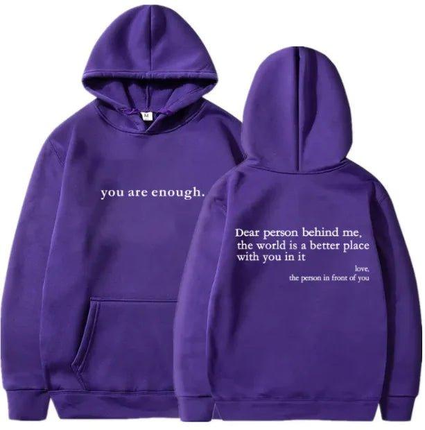 Women's Brushed Hoody Plain Letters