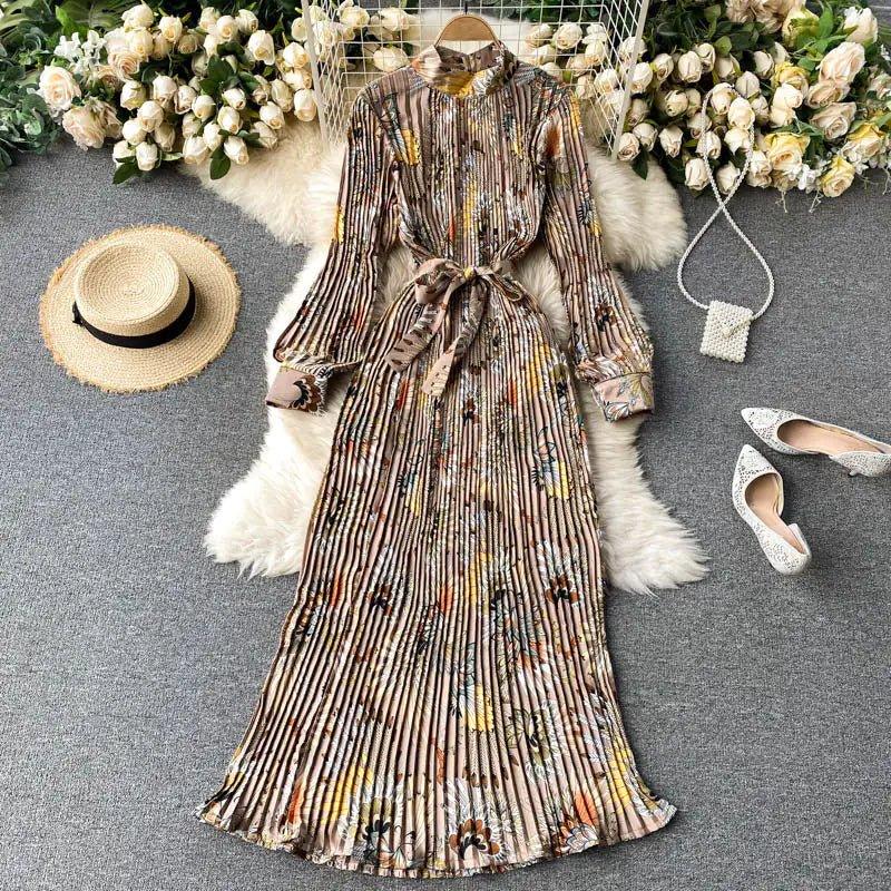 Women's Pleated Boho Dress