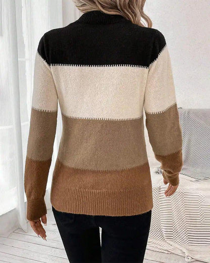 Women's Sweater With Half - high Collar