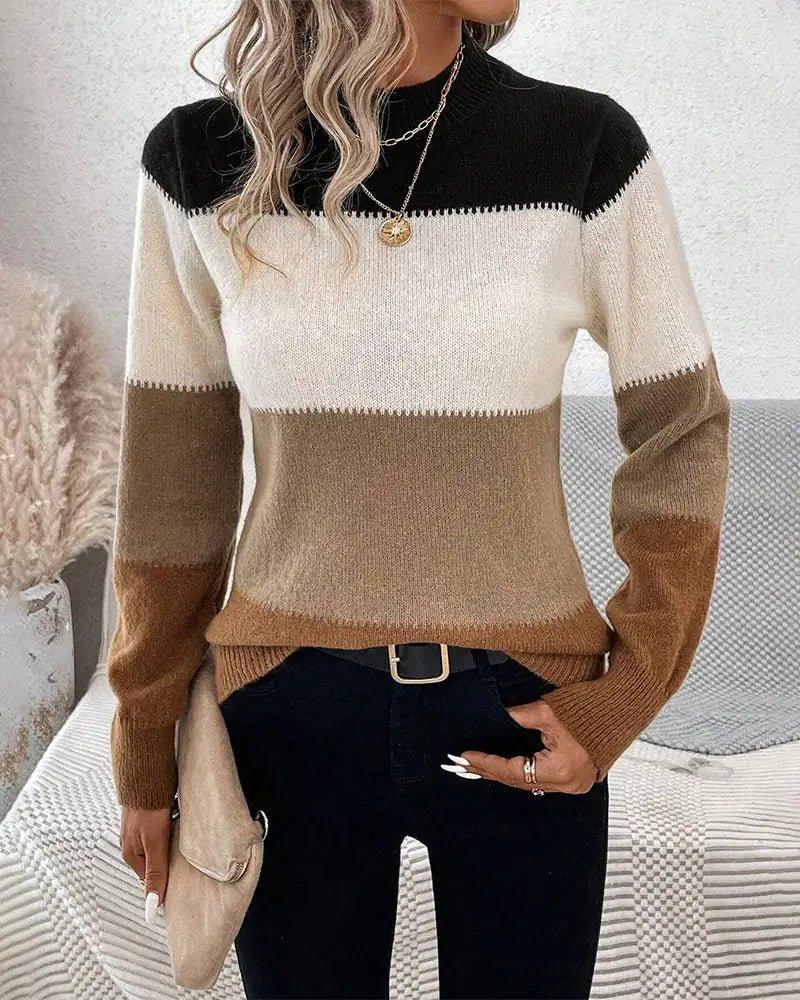 Women's Sweater With Half - high Collar