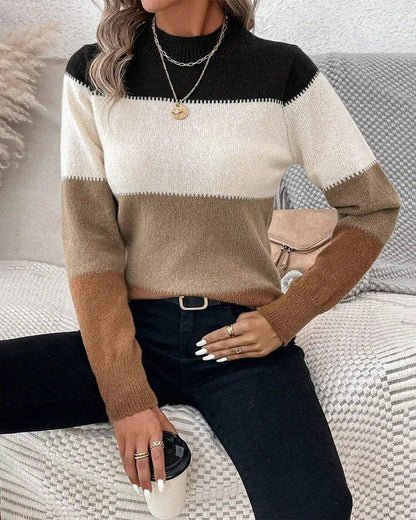 Women's Sweater With Half - high Collar