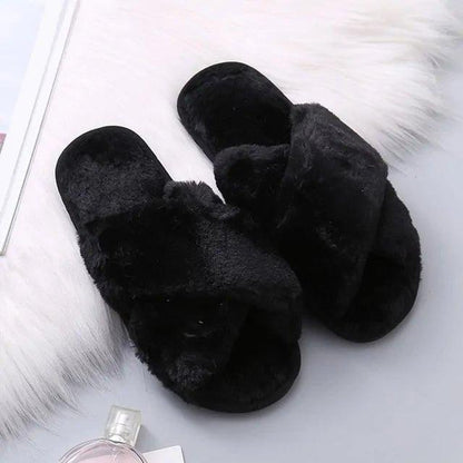 Women's Warm Winter Faux Fur Home Slippers