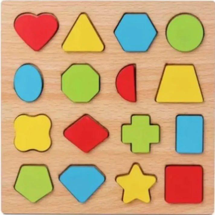 Wooden Number & Letter Match - Up Puzzle Board