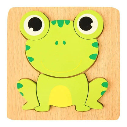 Wooden Puzzle Baby Cartoon Animal