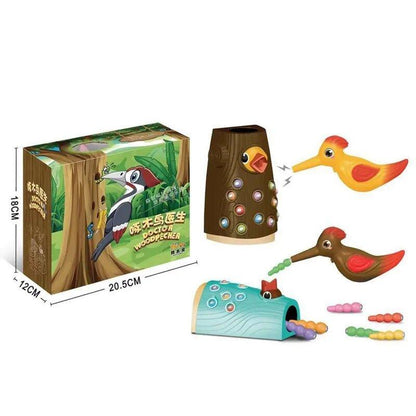 Woodpecker Worm Catching Game: Magnetic Family Fun and Educational Toy Set for Kids