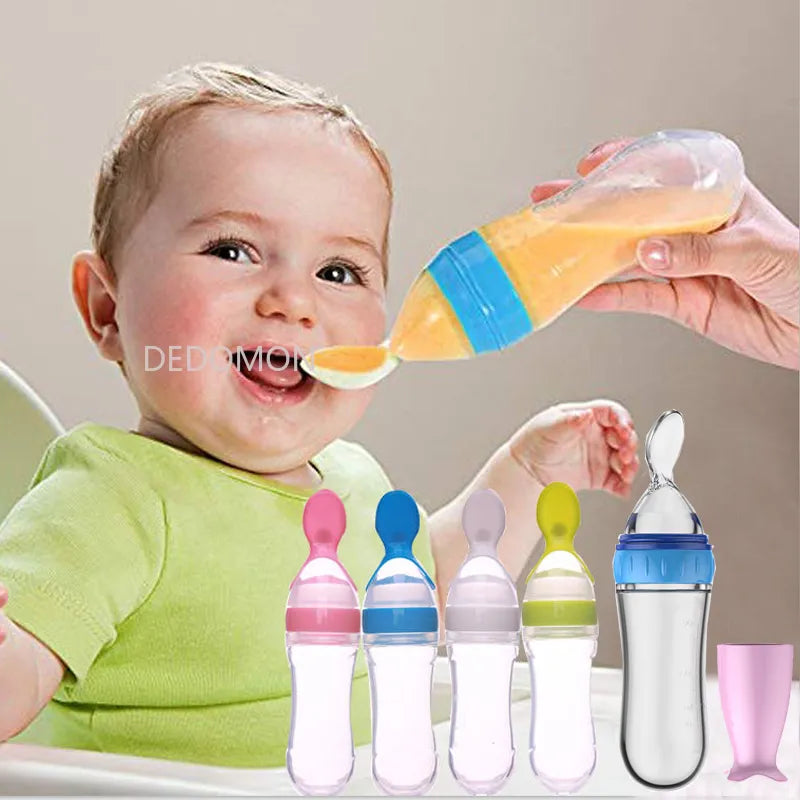 Effortless Feeding with Squeezing Feeding Bottle Silicone: Gentle, Leak-Proof & Convenient - Home Kartz