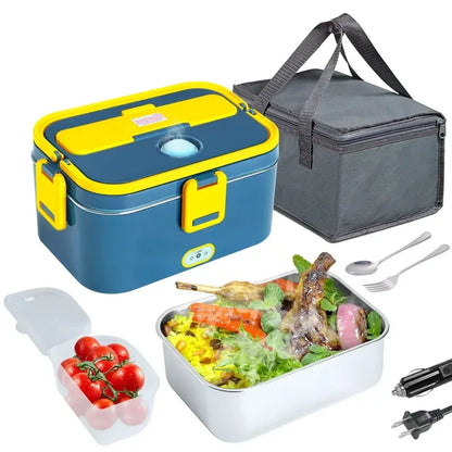 Electric Lunch Box: 3-in-1 Heated Meal Solution for Cars, Trucks, Office and Home Use