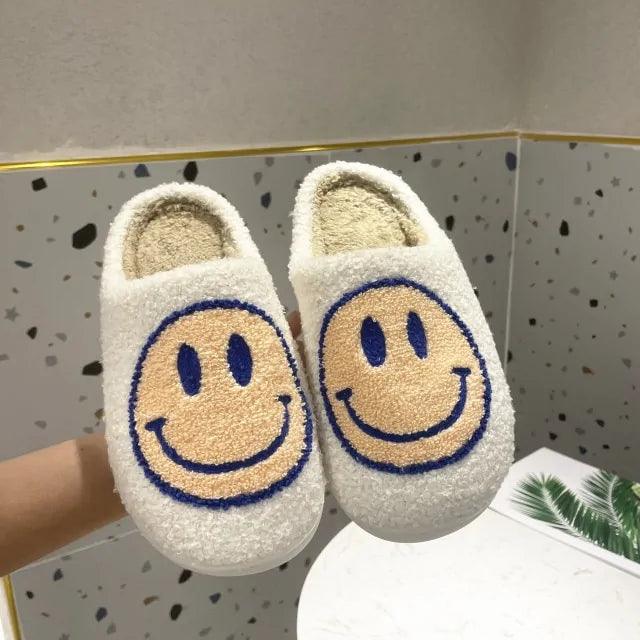 Smile Face Faux Fur Slippers