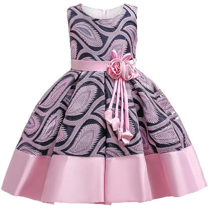 Adorable Baby Girls Flower Striped Dress: Style and Comfort Combined!